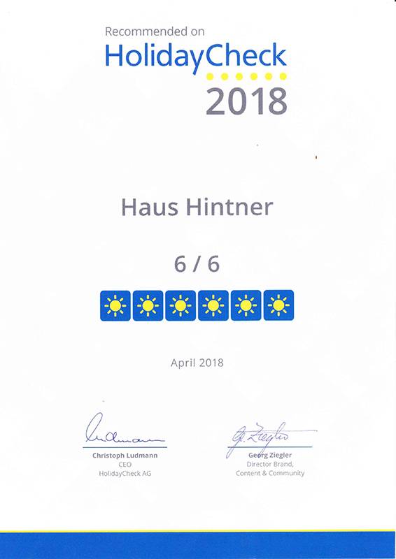 Bewertung Haus Hintner